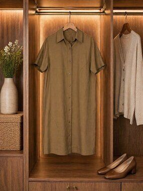 NWT VTG 90s Platt Saks Fifth Ave 100% Silk Shirt Dress Size 10 $510